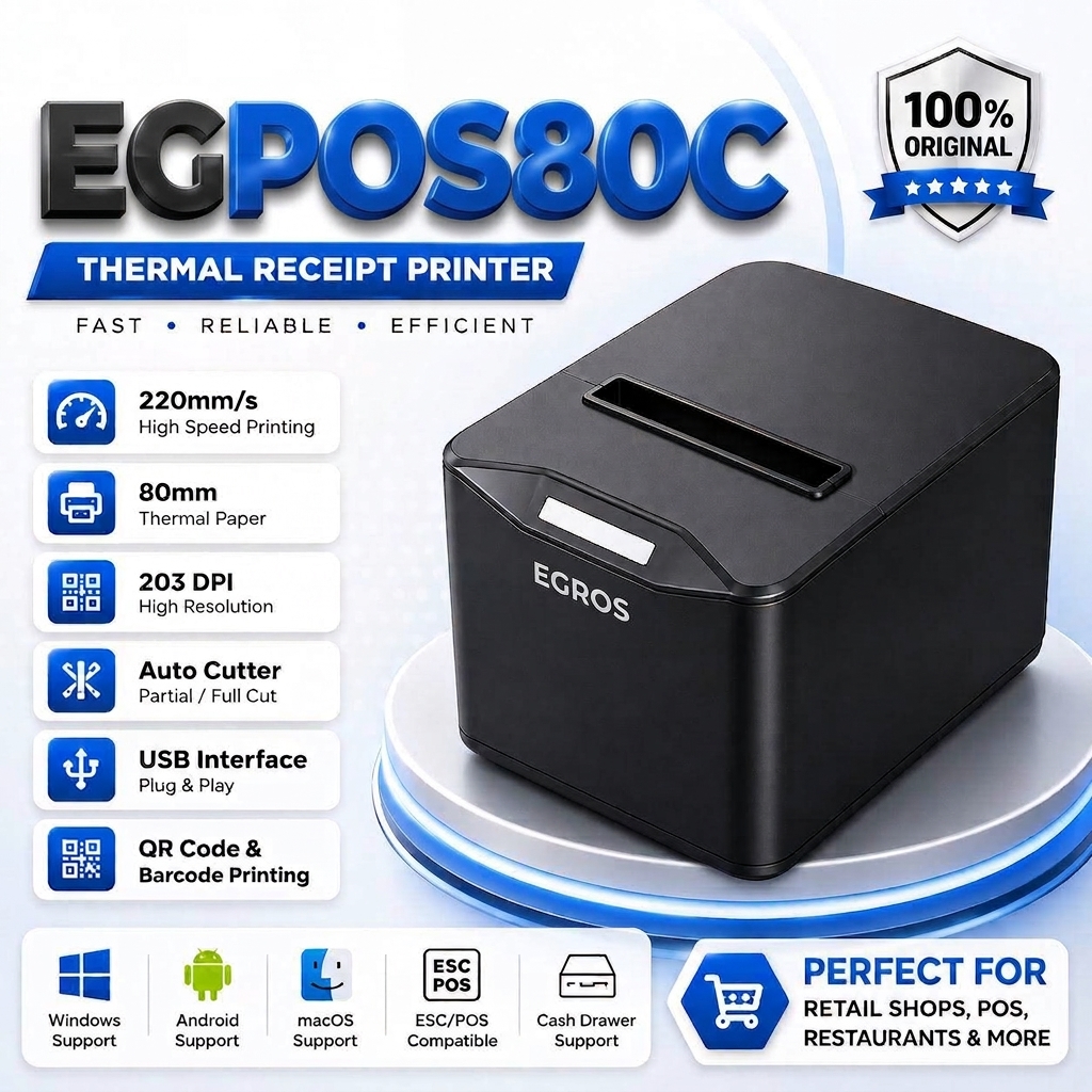 THERMAL RECEIPT PRINTER 80mm 220mm/s High Speed USB & LAN with Auto Cutter - Image 2